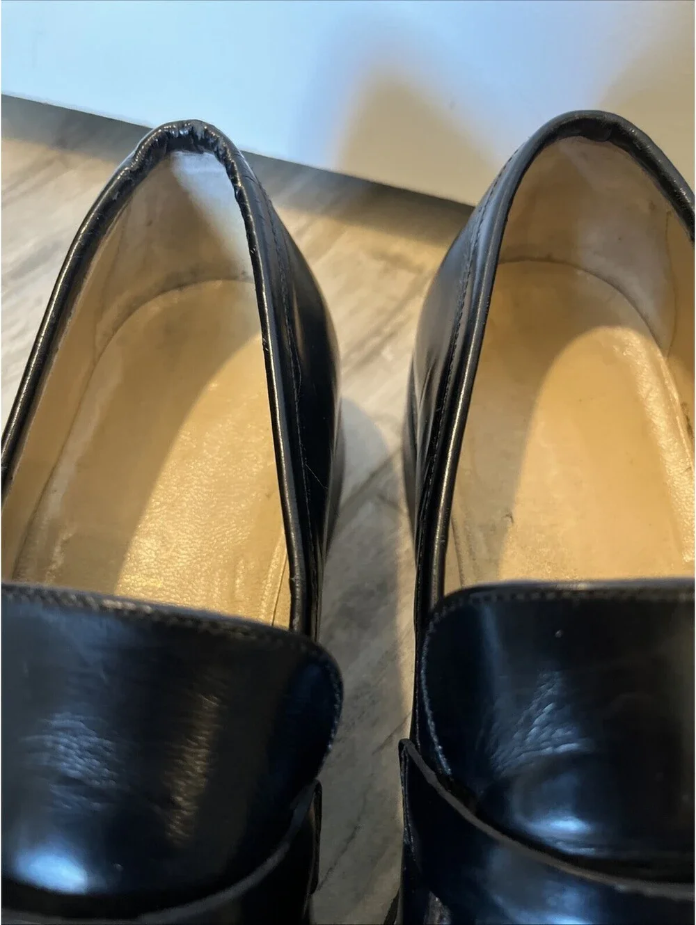 GUCCI MENS BLACK DRESS LOAFERS SIZE 9D MADE IN ITALY GOOD CONDITION!